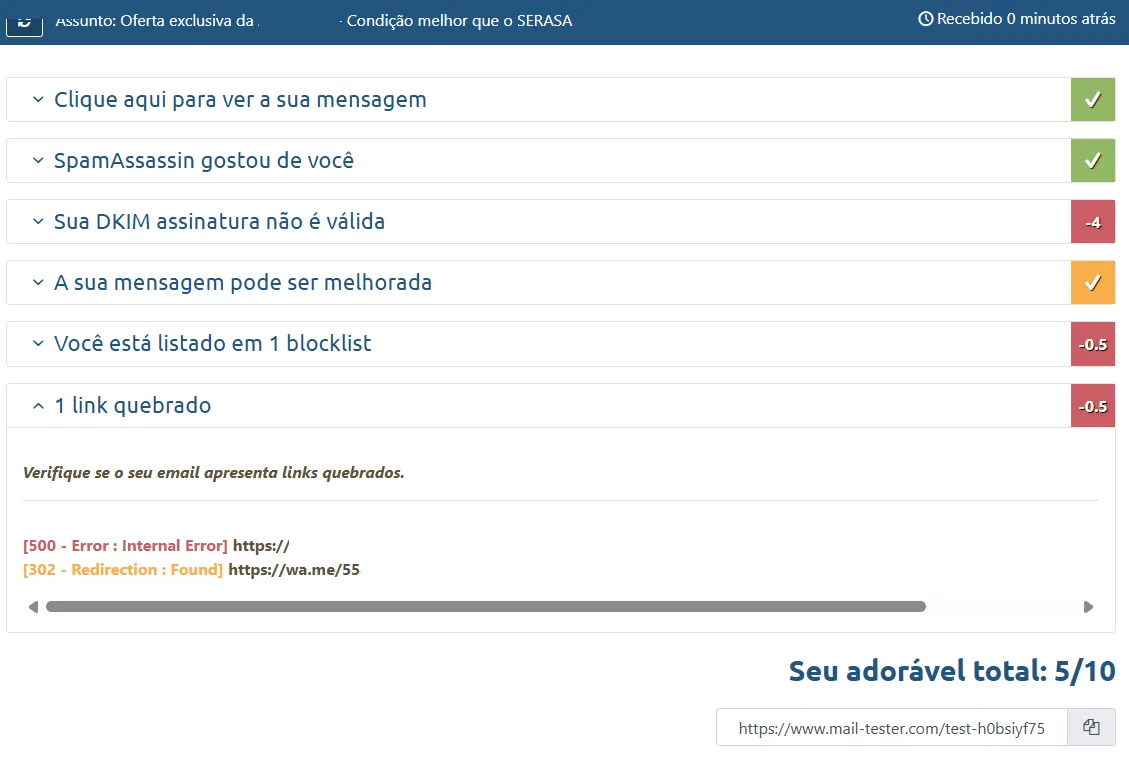 revo360 - Cobrança por email. Baixa reputação do servidor